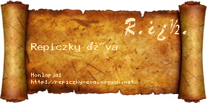 Repiczky Éva névjegykártya