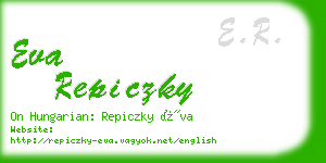 eva repiczky business card